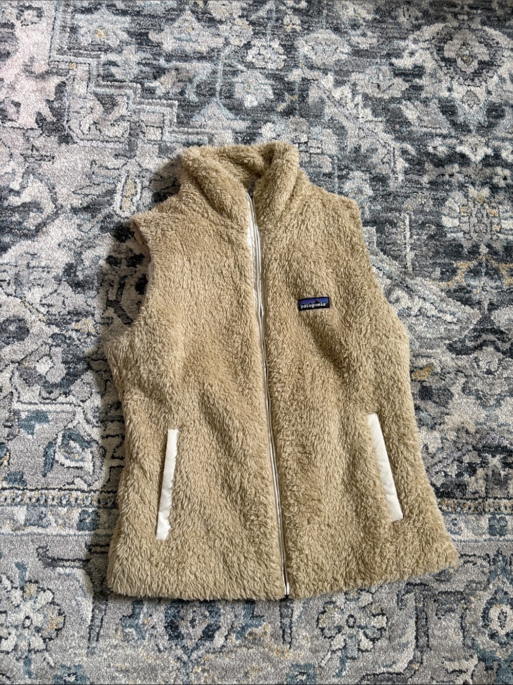 Patagonia Tan Sherpa Fleece Vest